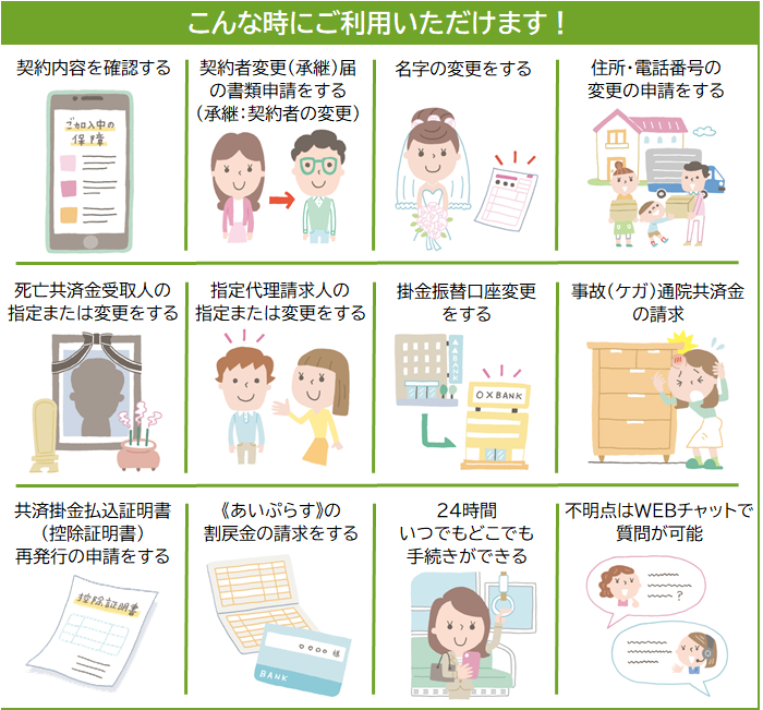 共済マイページでできること | 【コープながの】コープ共済 公式 